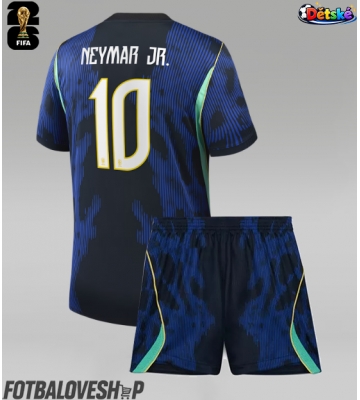 Brazílie Neymar Jr #10 Dětské Venkovní Dres MS 2026 Krátký Rukáv (+ trenýrky)